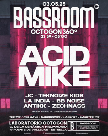 BASSROOM en OCTOGON 360 SABADO 3 MAYO 2025
